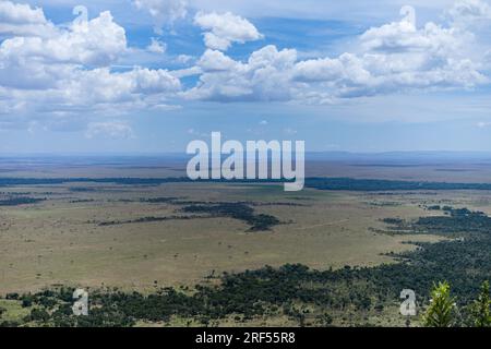 Kenianische Landschaften In Angama Mara Maasai Mara National Game Reserve Park Great Rift Valley Narok County Kenia Ostafrika Reist Afrika Dokumentarfilm Ex Stockfoto