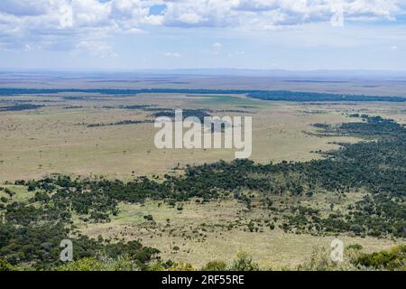 Kenianische Landschaften In Angama Mara Maasai Mara National Game Reserve Park Great Rift Valley Narok County Kenia Ostafrika Reist Afrika Dokumentarfilm Ex Stockfoto