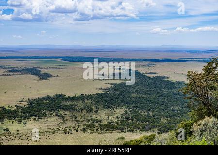 Kenianische Landschaften In Angama Mara Maasai Mara National Game Reserve Park Great Rift Valley Narok County Kenia Ostafrika Reist Afrika Dokumentarfilm Ex Stockfoto