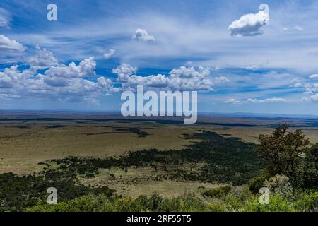 Kenianische Landschaften In Angama Mara Maasai Mara National Game Reserve Park Great Rift Valley Narok County Kenia Ostafrika Reist Afrika Dokumentarfilm Ex Stockfoto