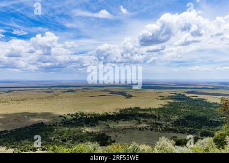 Kenianische Landschaften In Angama Mara Maasai Mara National Game Reserve Park Great Rift Valley Narok County Kenia Ostafrika Reist Afrika Dokumentarfilm Ex Stockfoto