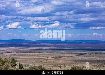 Kenianische Landschaften In Angama Mara Maasai Mara National Game Reserve Park Great Rift Valley Narok County Kenia Ostafrika Reist Afrika Dokumentarfilm Ex Stockfoto