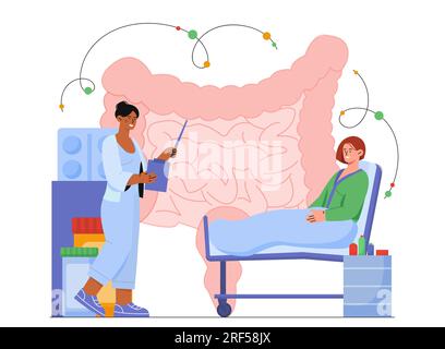 Proktologe mit Patientenvektorkonzept Stock Vektor