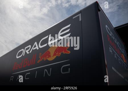 Silverstone, Großbritannien - Freitag, 7. Juli 2023 - FORMEL 1 ARAMCO BRITISH GRAND PRIX 2023 - RedBull RACING F1 ORACLE Stockfoto