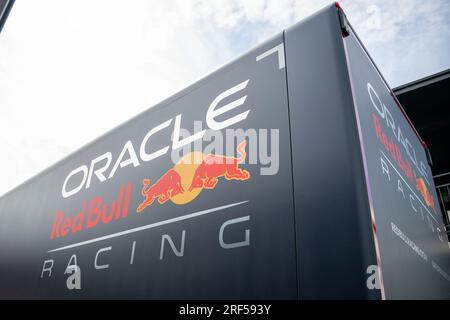 Silverstone, Großbritannien - Freitag, 7. Juli 2023 - FORMEL 1 ARAMCO BRITISH GRAND PRIX 2023 - RedBull RACING F1 ORACLE Stockfoto