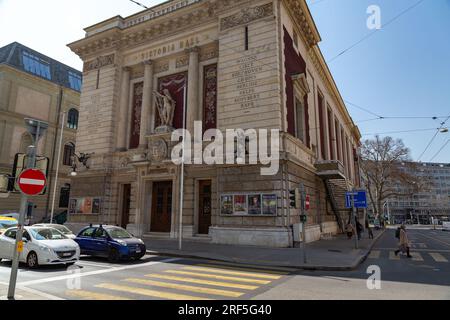 Genf, Schweiz - 25. März 2022: Die Victoria Hall ist ein Konzertsaal in Genf, Heimat des Orchestre de la Suisse Romande. Stockfoto
