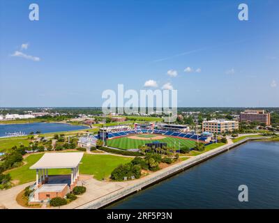 Pensacola, Florida, USA - 21. Juli 2023: Blue Wahoos Stadium und Admiral Fetterman Field Stockfoto