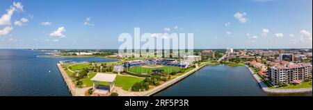 Pensacola, Florida, USA - 21. Juli 2023: Blue Wahoos Stadium und Admiral Fetterman Field Stockfoto