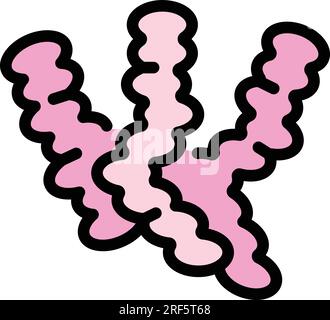 Konturvektor des Symbols für Quallen. Süßigkeiten-Gummi. Bärenfrucht, flach Stock Vektor