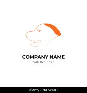 Modernes Design mit Tiergesicht und Logo Stock Vektor