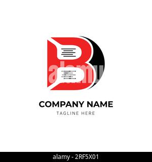 Minimalistisches Design mit Buchstaben Stock Vektor