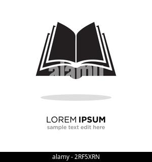 Buchlogo. Isoliert auf weißem Hintergrund. Buchsymbol. Modernes Design. vektordarstellung Stock Vektor