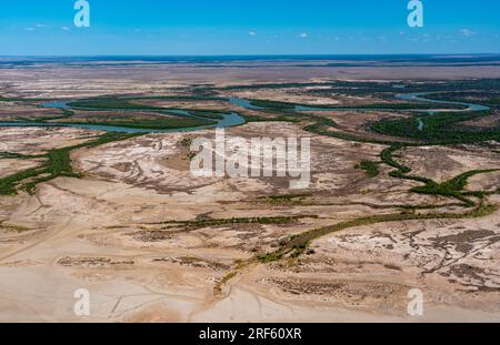 Gulf Saltpan / Albert RV., Burketown, Golf von Carpentaria, Qld Stockfoto