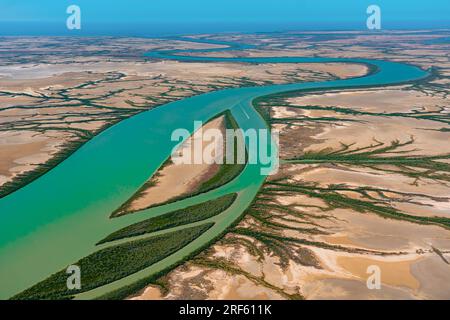 Gulf Saltpan / Albert RV., Burketown, Golf von Carpentaria, Qld Stockfoto