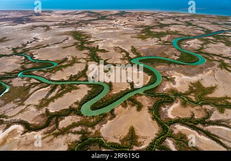 Gulf Saltpan / Albert RV., Burketown, Golf von Carpentaria, Qld Stockfoto