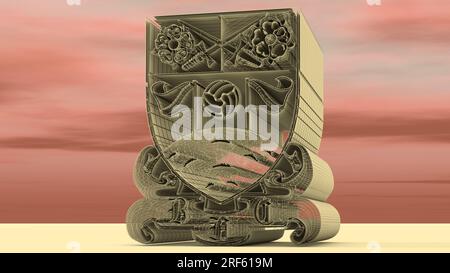 Illustration eines Abzeichens der englischen Fußballliga. Stockfoto