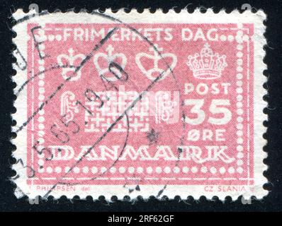 DÄNEMARK - CIRCA 1940: Stempel gedruckt von Dänemark, zeigt den dänischen Stempel, circa 1940 Stockfoto
