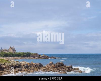 Rocky Coast line nr Giant Town, St Marys, Isles of Scilly, Cornwall, England, UK, GB. Stockfoto