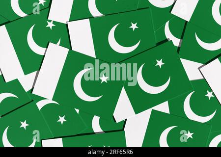 Hintergrund der pakistanischen Flagge, Unabhängigkeitstag, 14. august 1947, Design Stockfoto