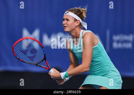 Prag, Prag, Tschechische Republik. 31. Juli 2023. MARIE BOUZKOVA (CZE) in Aktion während DER LIVESPORT PRAG OPEN - Frauen Tennis - WTA250 (Kreditbild: © Mathias Schulz/ZUMA Press Wire) NUR REDAKTIONELLE VERWENDUNG! Nicht für den kommerziellen GEBRAUCH! Stockfoto