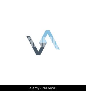 VA-Logo-Design. AV-Logo mit Buchstabe Stock Vektor