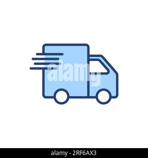 Vektor für das Symbol des Lieferwagens. Schild und Symbol des Lieferwagens. Symbol für schnelle Lieferung Stock Vektor
