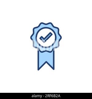 Bestätigter Symbolvektor. Symbol Für Zertifizierte Medaille Stock Vektor
