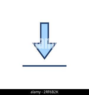 Laden Sie den Symbolvektor herunter. Schild und Symbol herunterladen Stock Vektor