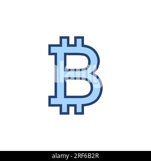 Vektor des Bitcoin-Symbols. bitcoin-Zeichen und -Symbol. Zahlungssymbol. Logo für Kryptowährung Stock Vektor