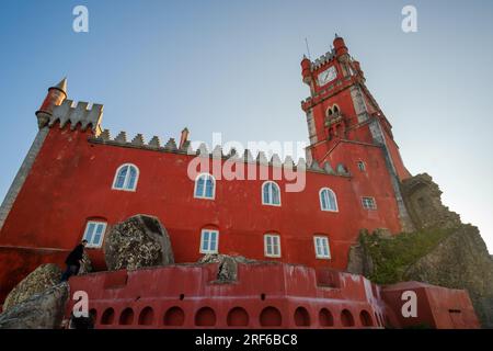 Sintra, Portugal - 5. Januar 2020 : der Pena-Palast in der Gemeinde Sintra in Portugal Stockfoto