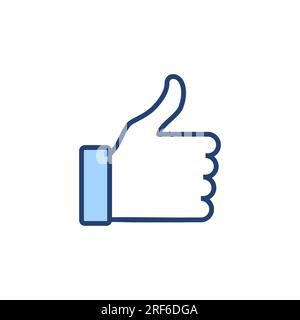 Wie Symbolvektor. Daumen-hoch-Zeichen und -Symbol. Hand wie Stock Vektor
