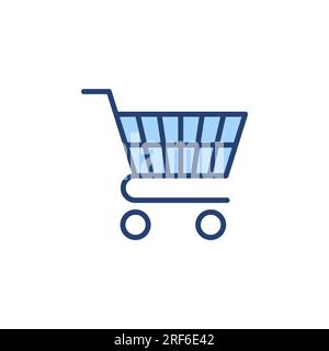 Vektor des Einkaufssymbols. Warenkorbzeichen und -Symbol. Rollwagen-Symbol Stock Vektor