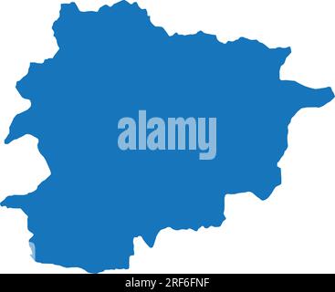 BLAUE CMYK-Farbkarte von ANDORRA Stock Vektor