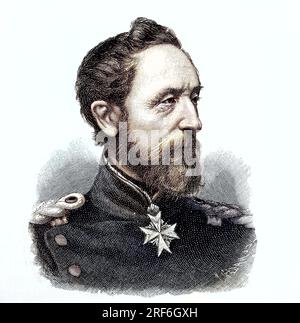 Karl Konstantin Albrecht Leonhard von Blumenthal, ab 1883 Graf von Blumenthal, 30. 1810. - 21. Juli. Dezember 1900, war ein preußischer Offizier, zuletzt Feldmarschall, deutsch, digitale Verbesserung Reproduktion eines Originaldrucks aus dem 19. Jahrhundert / Karl Konstantin Albrecht Leonhard von Blumenthal, von 1883 Graf von Blumenthal, 30. Juli 1810 - 21. Dezember 1900, war preußischer Offizier, zuletzt Feldmarschall, Deutsche, digital verbesserte Reproduktion eines Originaldrucks aus dem 19. Jahrhundert Stockfoto