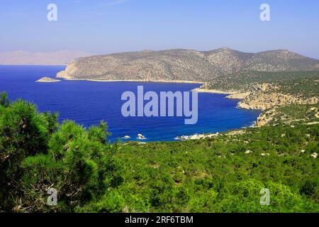 Westküste, Rhodos, Griechenland Stockfoto