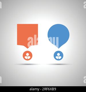 Chat Conversation Design Konzept farbenfrohe Sprechblasen mit Copyspace Stock Vektor