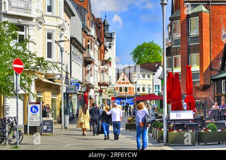 Einkaufsstraße Sachsentor in Bergedorf, Hamburg, Deutschland Stockfoto