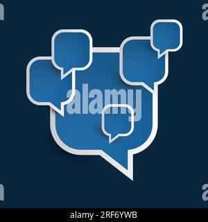 Sprechblasensatz – Infografiken, Präsentationshintergrund Stock Vektor