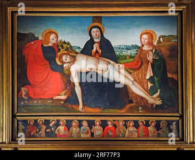 Gemälde, Jesus, Pieta des Penitents Blancs, Francois Brea 1530/35, Kathedrale Notre-Dame-Immaculée, Monaco-Ville, Monaco, Cote d'Azur Stockfoto