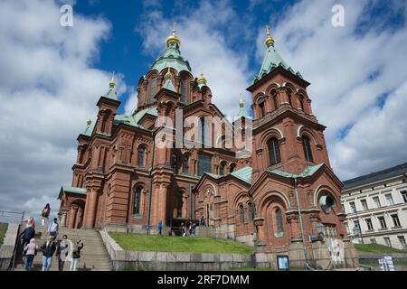 Griechisch-Orthodoxe Uspenski-Kathedrale Helsinki, Finnland Stockfoto