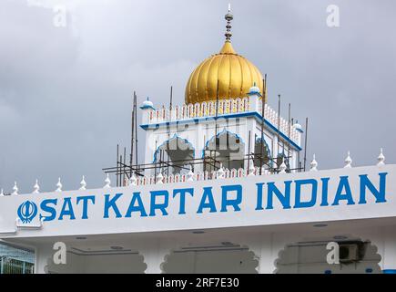 Der Sat Kartar Indian Sikh Temple begrüßt die philippinische indische Gemeinde in San Pablo Laguna, Sikhs Gurdwara, Indianer philippinischer Abstammung, Philippinen Stockfoto