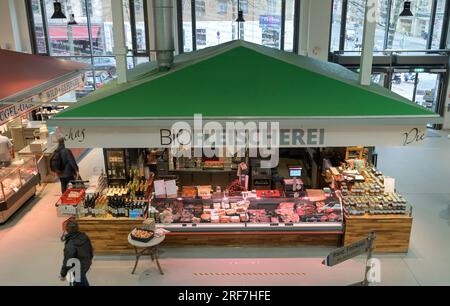 Marheineke Markthalle, Marheineke-Platz, Bergmannstraße, Kreuzberg, Berlin, Deutschland *** Lokale Bildunterschrift *** , Berlin, Deutschland Stockfoto