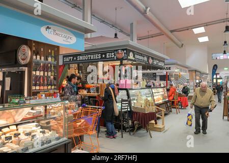 Marheineke Markthalle, Marheineke-Platz, Bergmannstraße, Kreuzberg, Berlin, Deutschland *** Lokale Bildunterschrift *** , Berlin, Deutschland Stockfoto