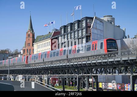 S-Bahn, Baumwall, Hamburg, Deutschland Stockfoto