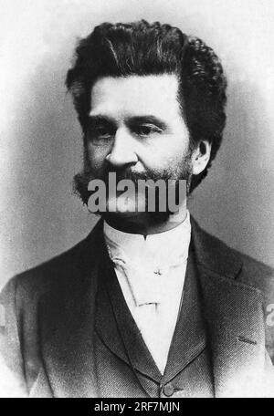 Portrait de Johann Strauss (1825-1899), Spielzeit autrichien. Stockfoto