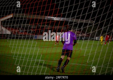 Harrow FC Football Club, Spiel auf dem Harrow Grounds Stockfoto