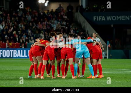 Adelaide, Aus. 01. Aug. 2023. Adelaide, Australien, August 1. 2023: Spieler von China PR treffen sich vor dem FIFA Womens World Cup Group D-Fußballspiel 2023 zwischen China PR und England im Hindmarsh Stadium in Adelaide, Australien. (NOE Llamas/SPP) Guthaben: SPP Sport Press Photo. Alamy Live News Stockfoto