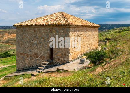 Eremitage-Kirche San Baudelio de Berlanga. San Baudelio de Berlanga ist eine Kirche aus dem 11. Jahrhundert in Caltojar in der Provinz Soria, Kastilien und Leó Stockfoto