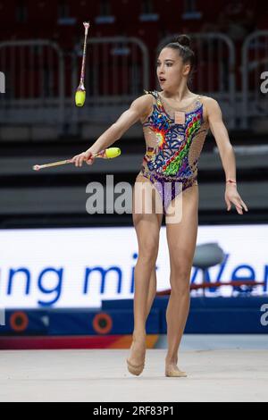 Anna-Maria SHATOKIN, TSV Schmiden, Club Action, Gymnastik, rhythmische Gymnastik, Individuell am 6. Juli 2023 in Düsseldorf. Das Finale 2023 Rhein-Ruhr von 06,07 bis 09.07.2023 Stockfoto