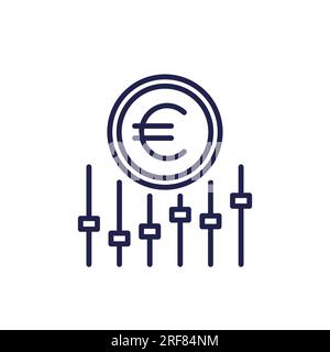 Symbol für dynamische Preisposition mit Euro Stock Vektor